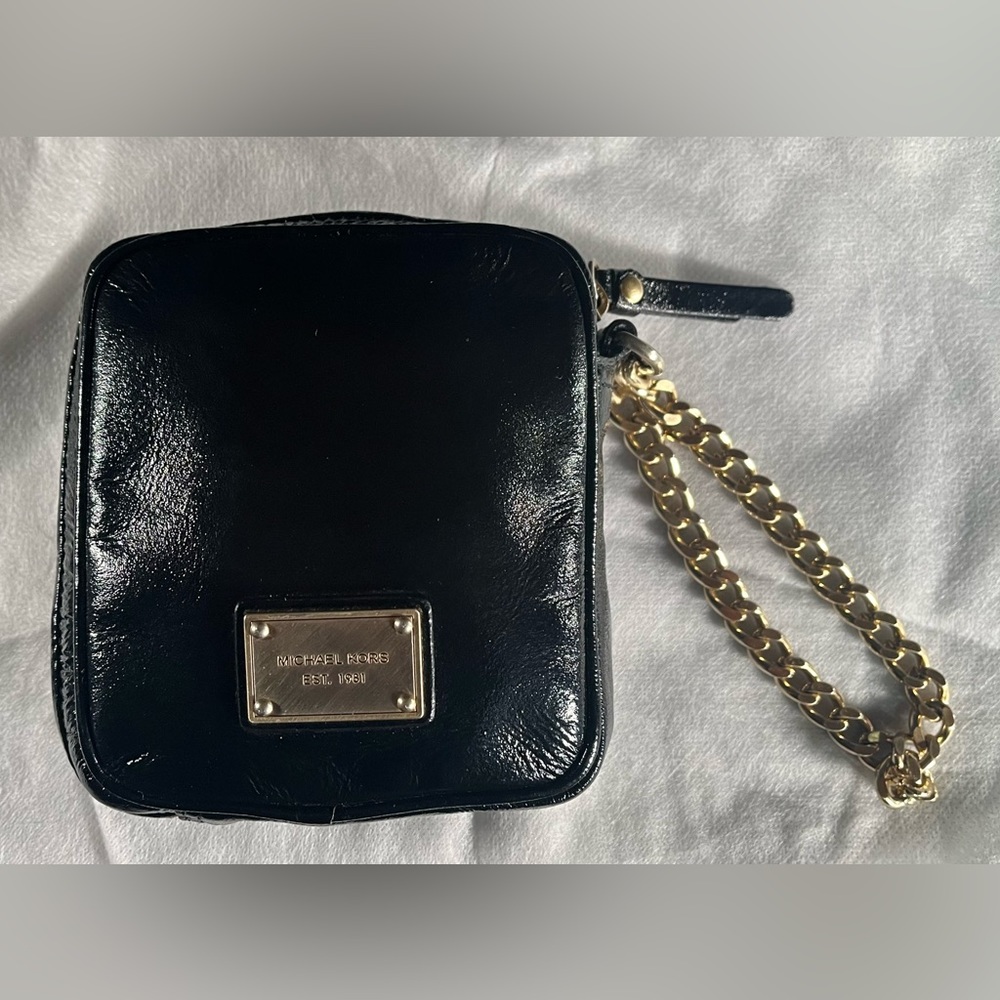 Michael Kors Leather Wristlet Black *Pristine Condition*RareLimitedEdition